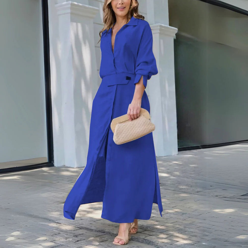Elise | Elegant Linen Maxi Dress
