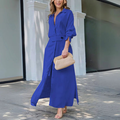 Elise | Elegant Linen Maxi Dress