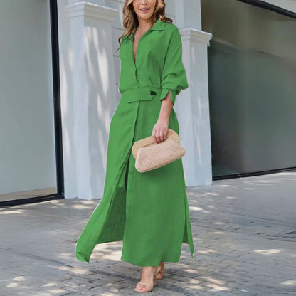 Elise | Elegant Linen Maxi Dress