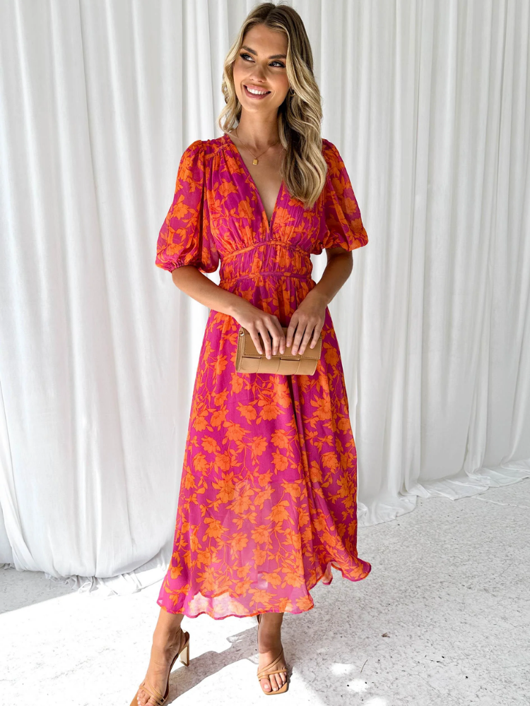 Isla | Elegant Floral Maxi Dress