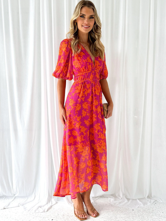 Isla | Elegant Floral Maxi Dress
