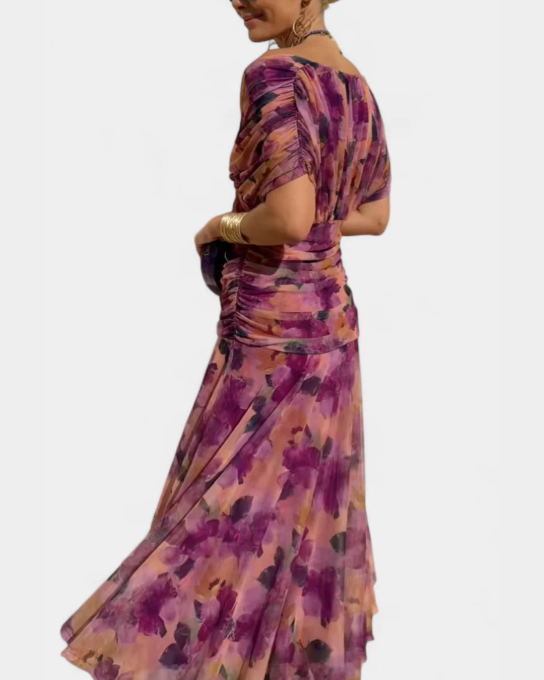 Elara | Elegant Long Dress with V-Neckline